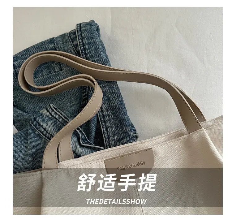 Women's Cream Shoulder Bag with Silver Handle — feature 3