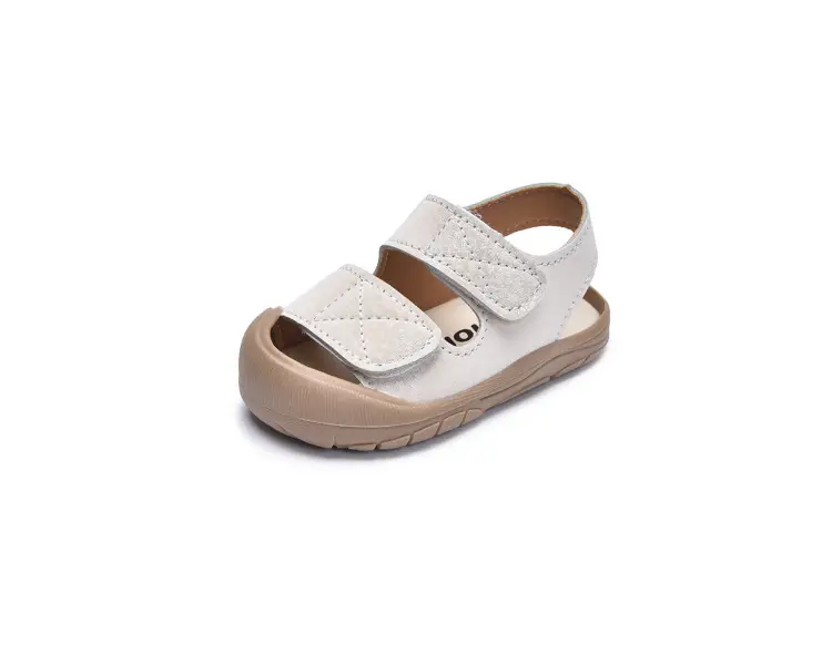 White Anti-Collision Toddler Sandals with Soft Sole — feature 29