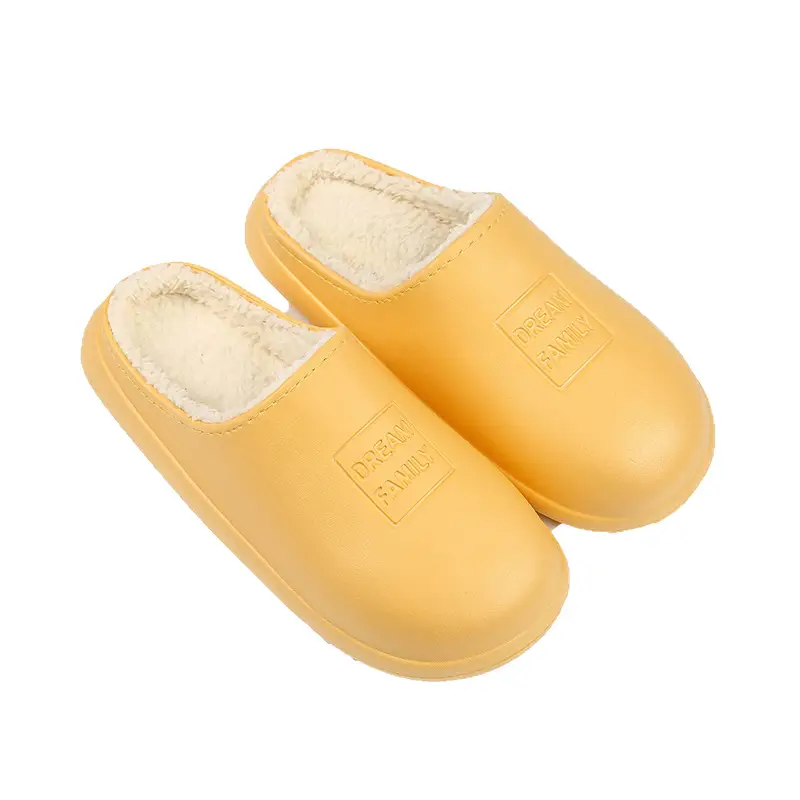 Winter Letter Warm Cotton Slippers Women Cross-Border