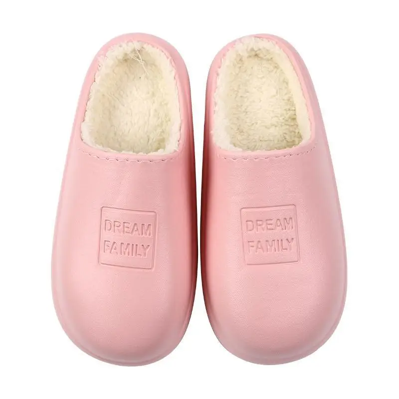 Winter Letter Warm Cotton Slippers Women Cross-Border