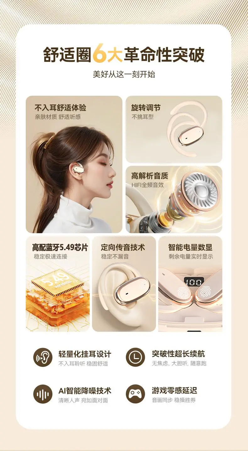 Bluetooth Earbuds with 90° Rotation & Noise Reduction — feature 3