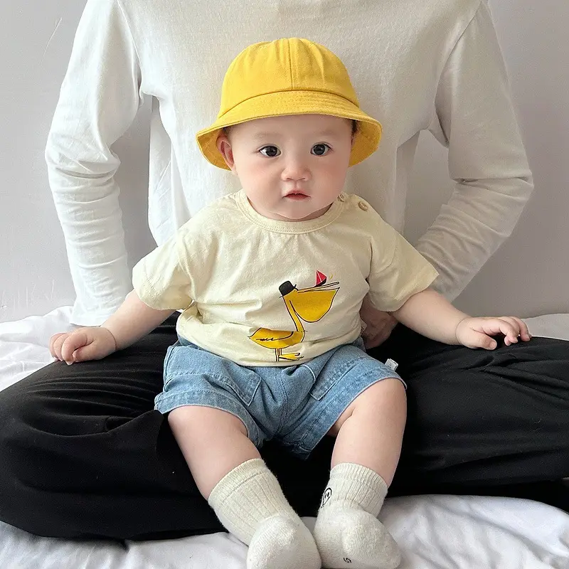 Boys Pure Cotton Cartoon T-shirt Summer Casual Top