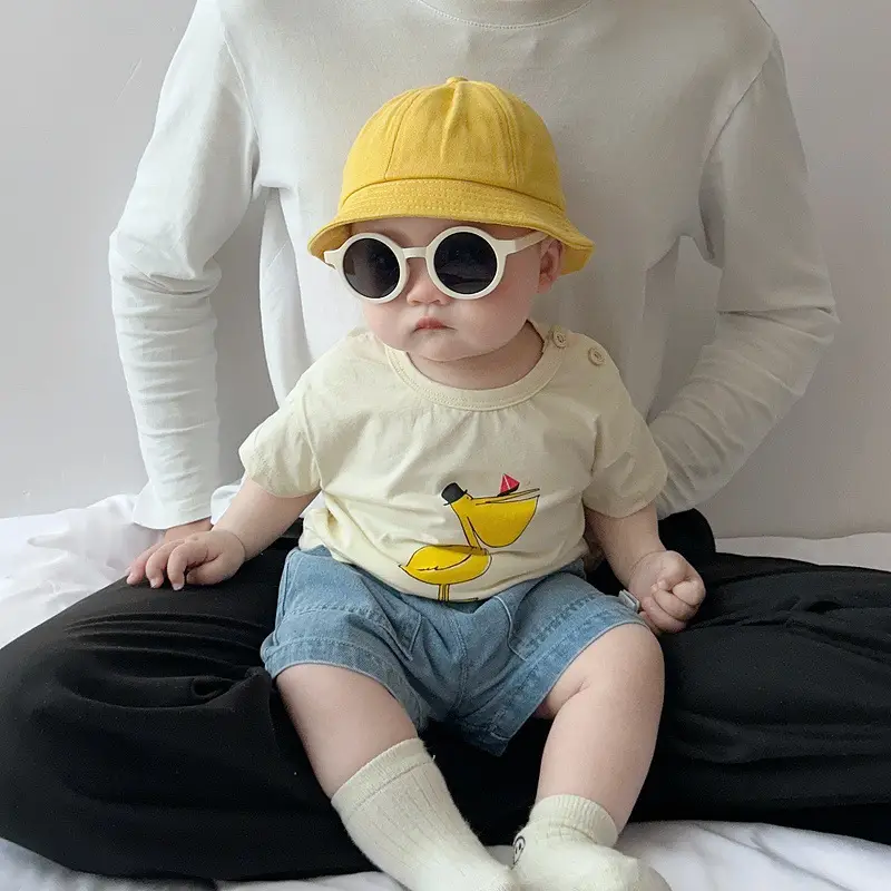 Boys Pure Cotton Cartoon T-shirt Summer Casual Top