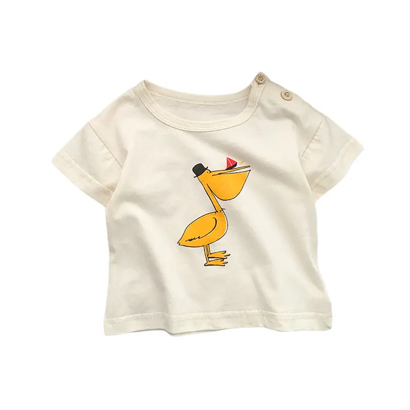 Boys Pure Cotton Cartoon T-shirt Summer Casual Top