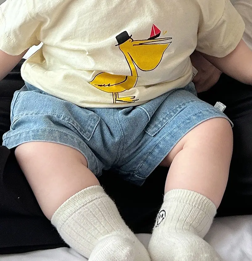 Boys Pure Cotton Cartoon T-shirt Summer Casual Top