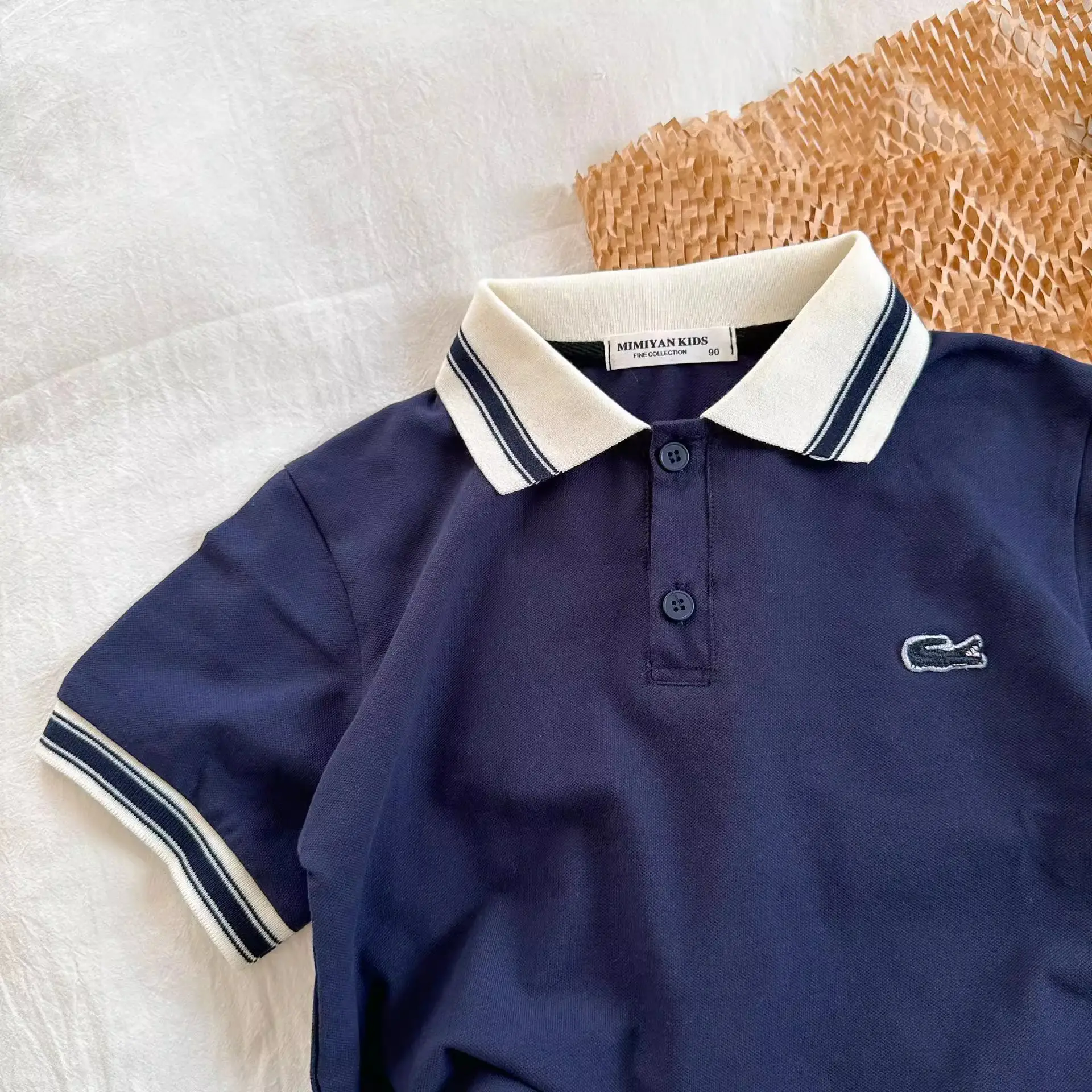Boys Green Cotton Polo Shirt 2025 Summer - Image 6