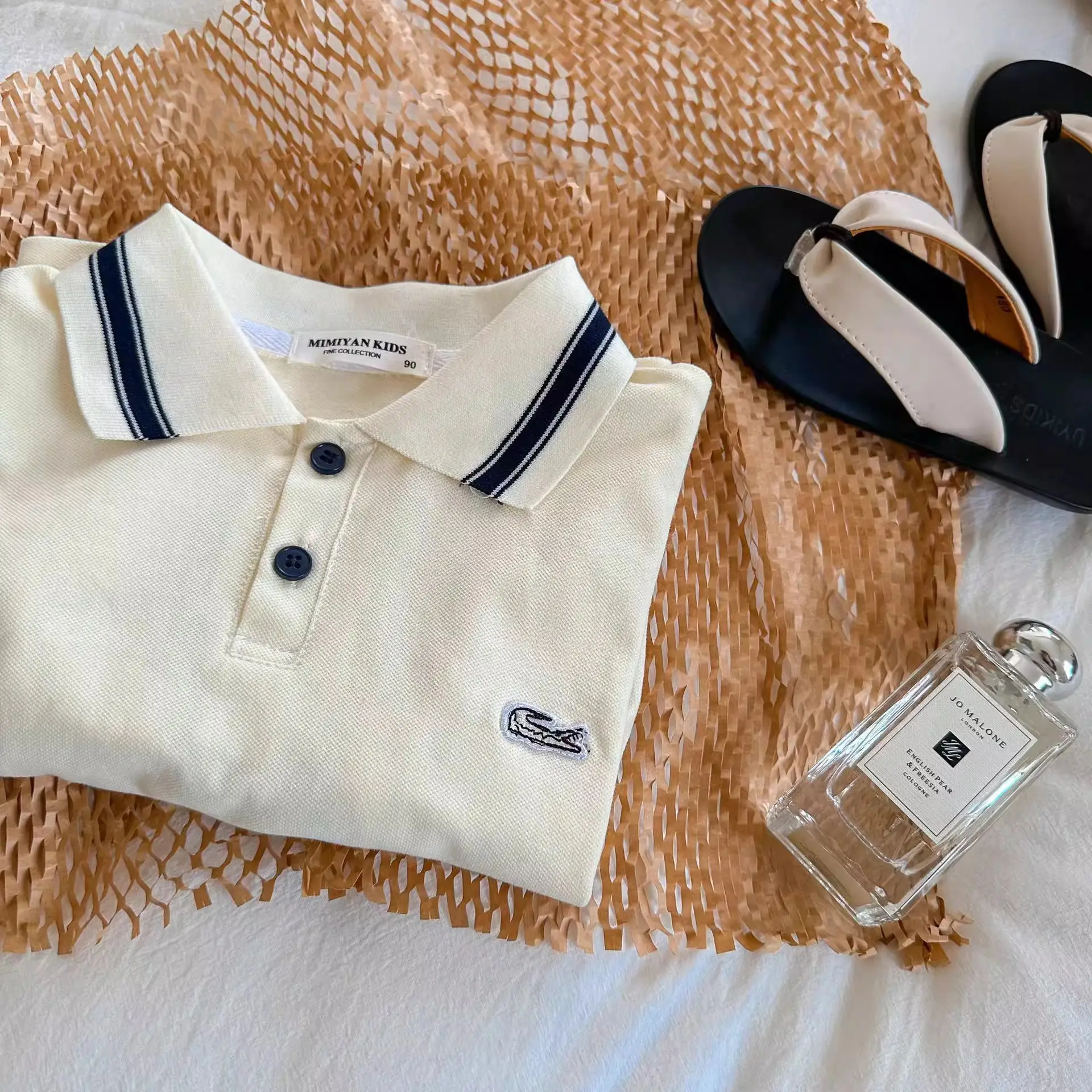 Boys Green Cotton Polo Shirt 2025 Summer - Image 8