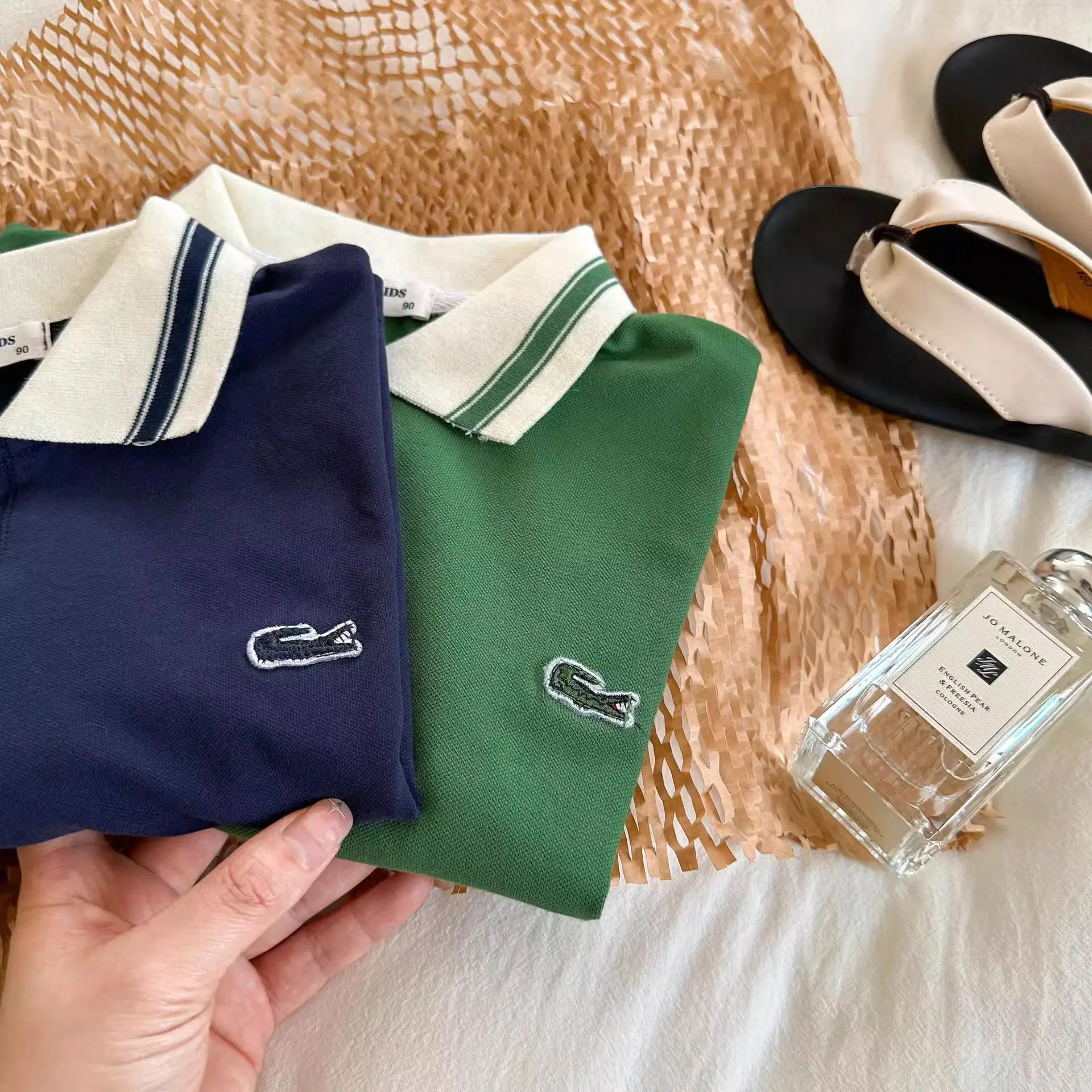 Boys Green Cotton Polo Shirt 2025 Summer — feature 13