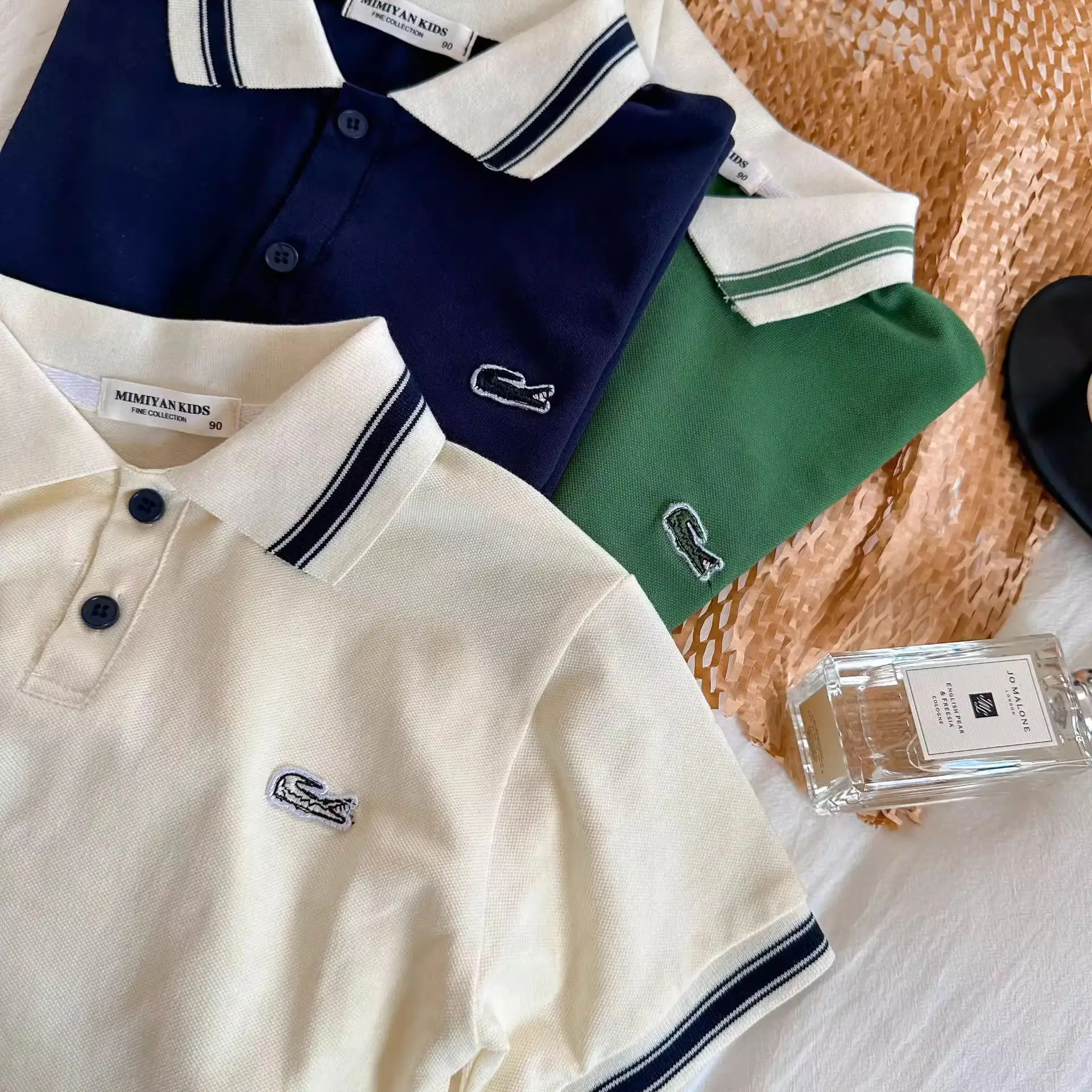 Boys Green Cotton Polo Shirt 2025 Summer — feature 20