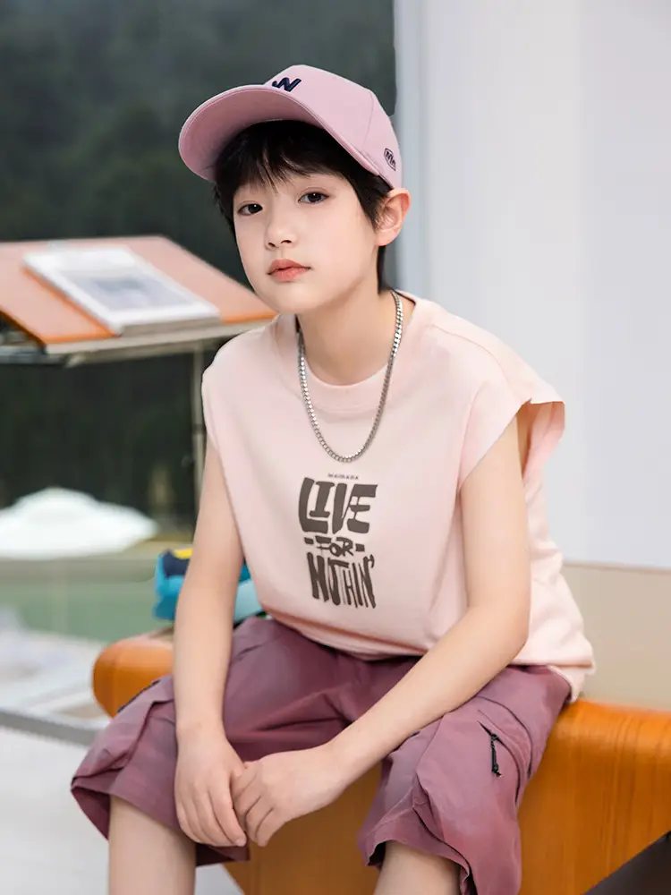 Boy's Pure Cotton Sleeveless T-Shirt Panda Yuanyuan 2025 - Image 6
