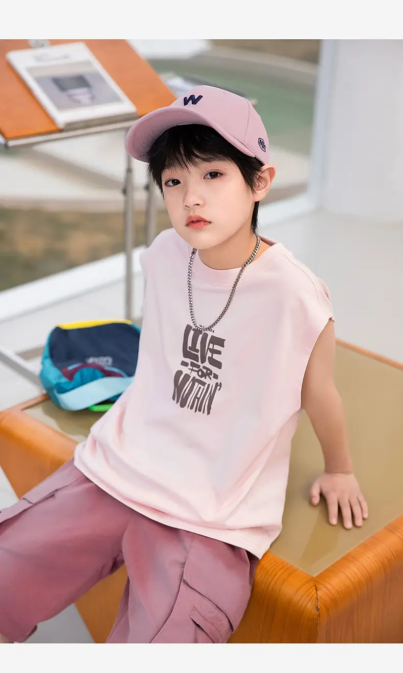 Boy's Pure Cotton Sleeveless T-Shirt Panda Yuanyuan 2025 — feature 30