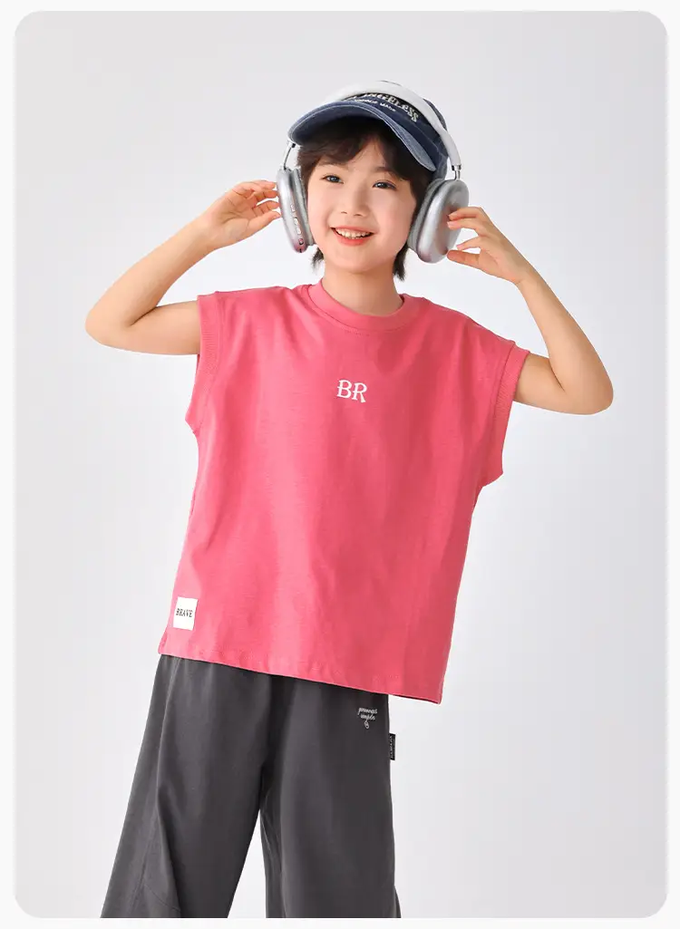 Haima's 2026 Boys All-Cotton Sleeveless Vest T-Shirt — feature 11