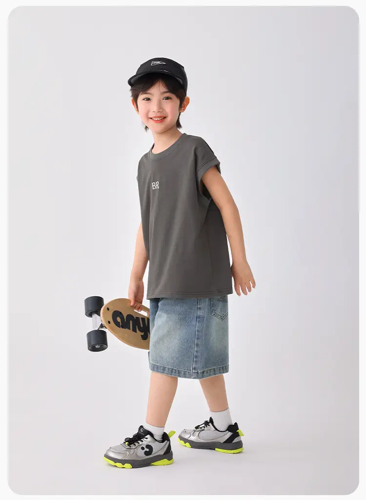 Haima's 2026 Boys All-Cotton Sleeveless Vest T-Shirt — feature 15