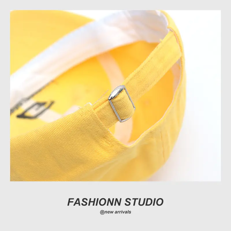 Yellow Embroidered Baseball Cap for Men — feature 16