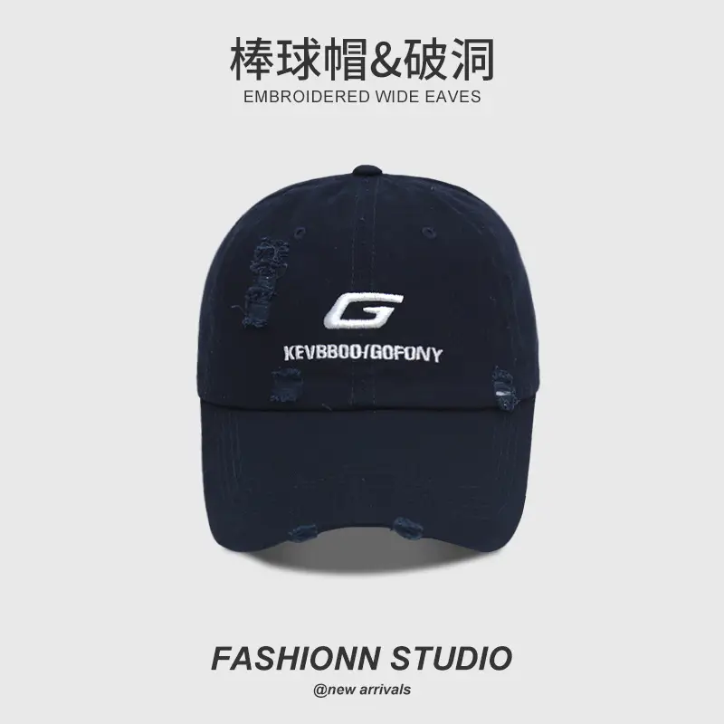 Yellow Embroidered Baseball Cap for Men - Image 3