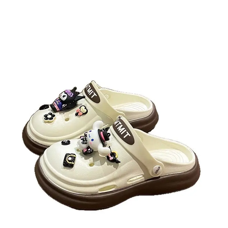 Women Cartoon Sandals Eva Clogs Summer Flats Bottom Cool Black - Image 25