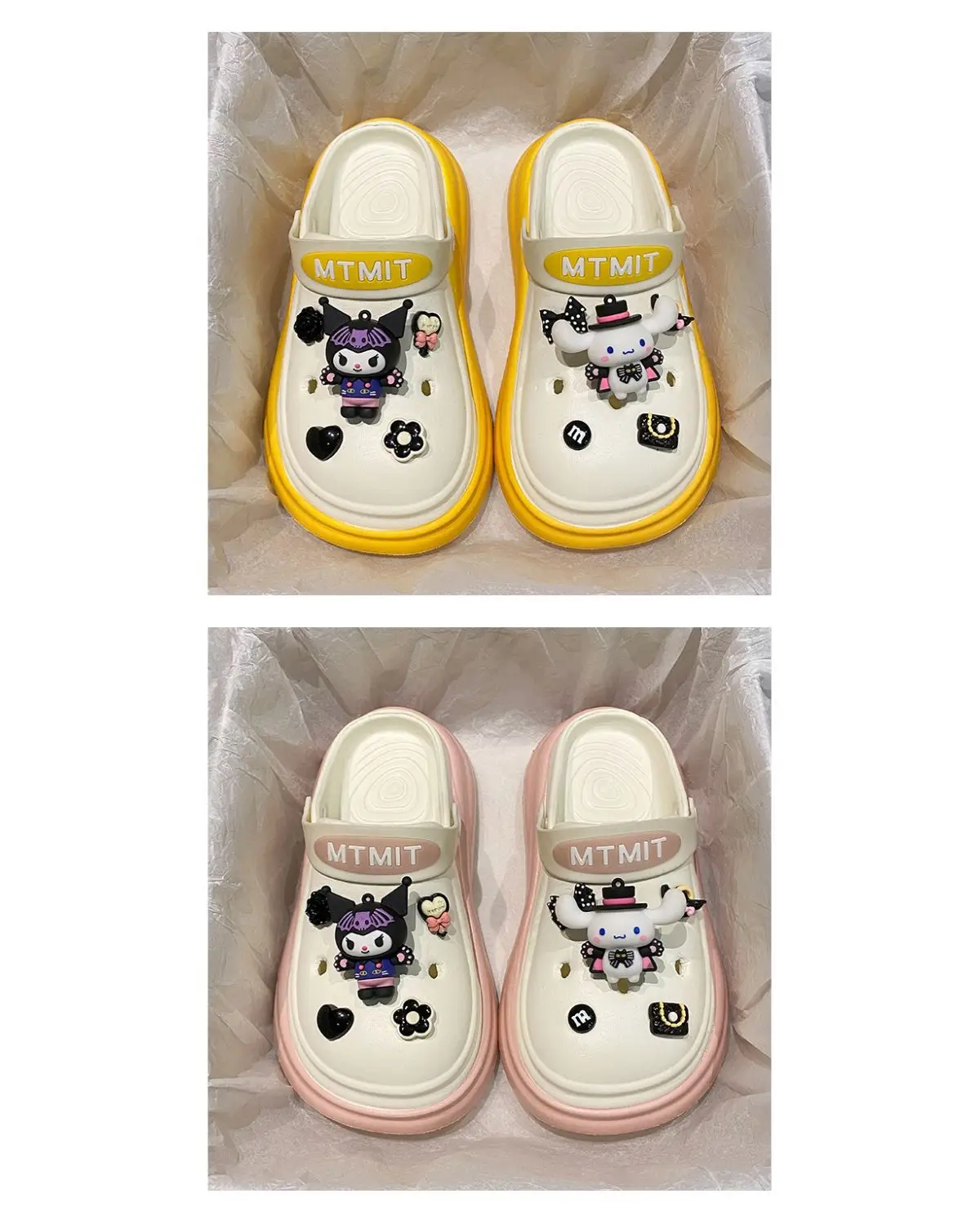 Women Cartoon Sandals Eva Clogs Summer Flats Bottom Cool Black — feature 21