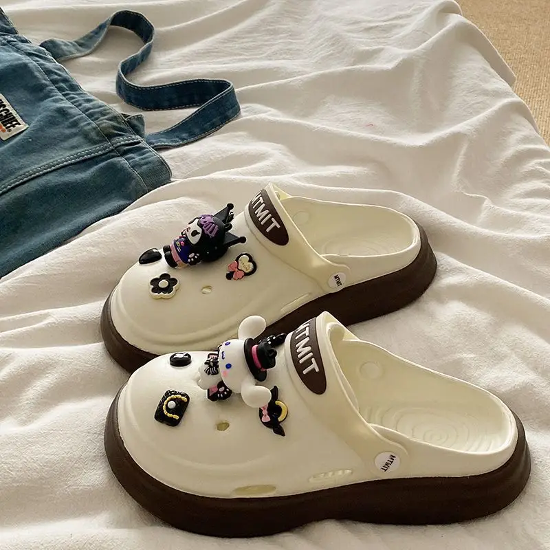 Women Cartoon Sandals Eva Clogs Summer Flats Bottom Cool Black — feature 31