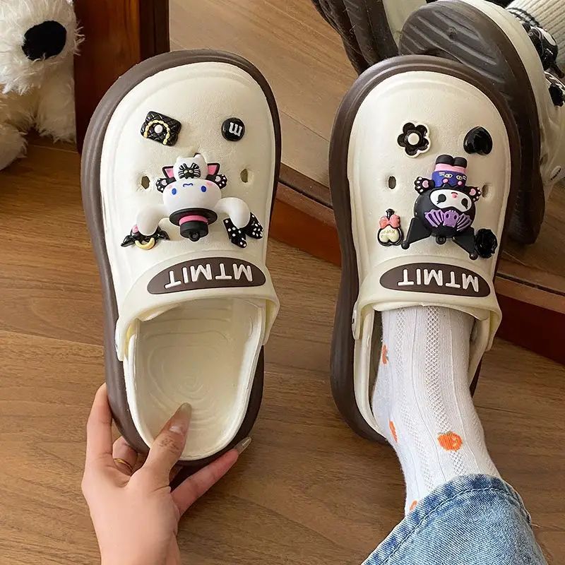 Women Cartoon Sandals Eva Clogs Summer Flats Bottom Cool Black — feature 32