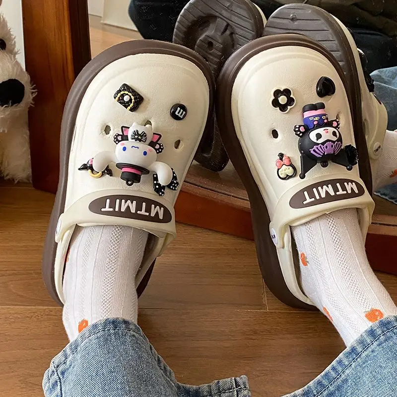 Women Cartoon Sandals Eva Clogs Summer Flats Bottom Cool Black — feature 33