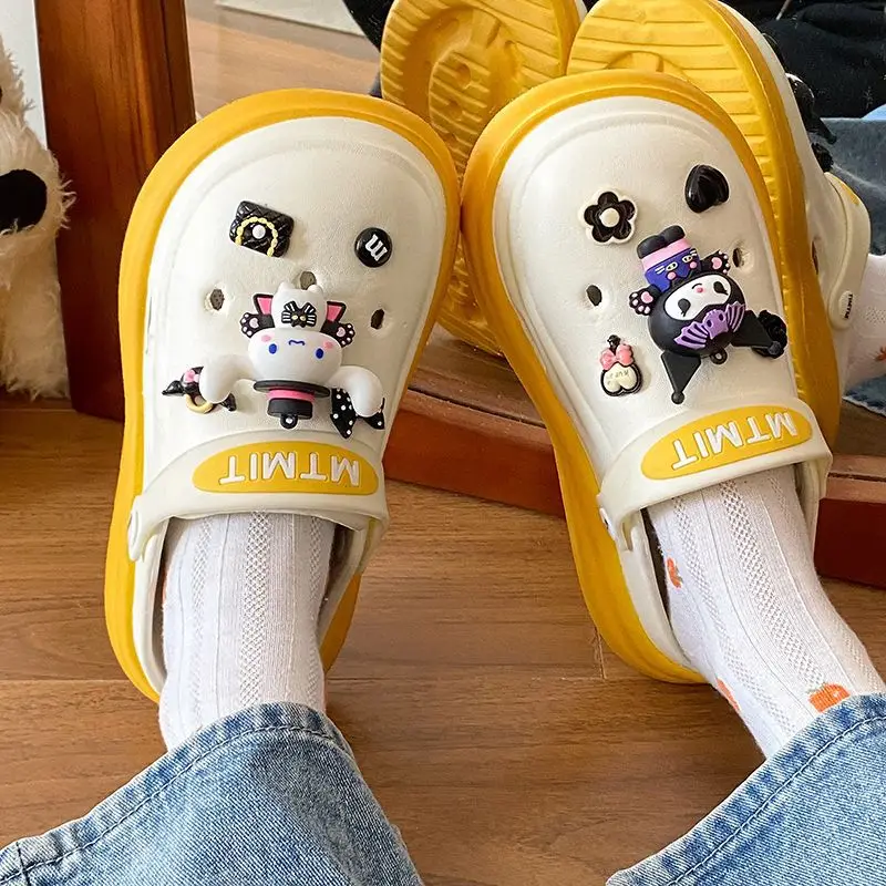 Women Cartoon Sandals Eva Clogs Summer Flats Bottom Cool Black — feature 34