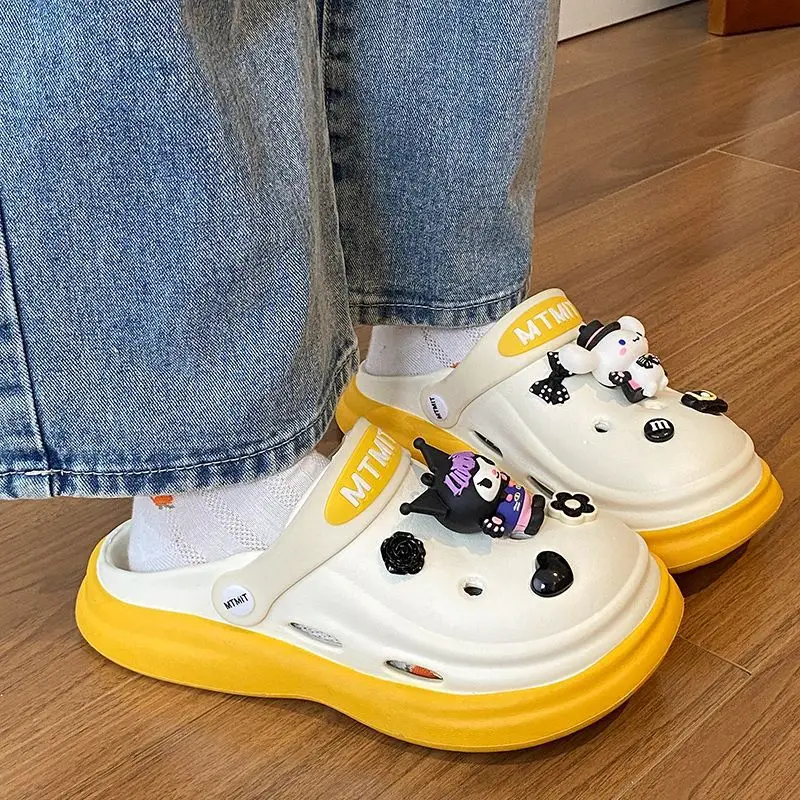 Women Cartoon Sandals Eva Clogs Summer Flats Bottom Cool Black — feature 39