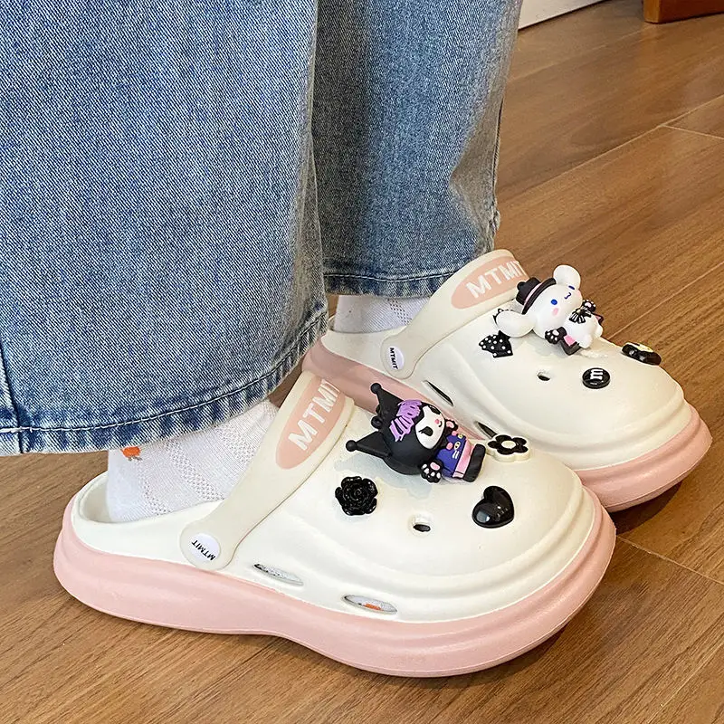 Women Cartoon Sandals Eva Clogs Summer Flats Bottom Cool Black — feature 41