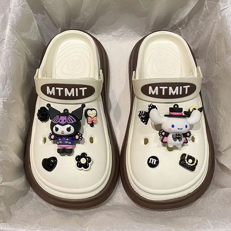 Women Cartoon Sandals Eva Clogs Summer Flats Bottom Cool Black — feature 44