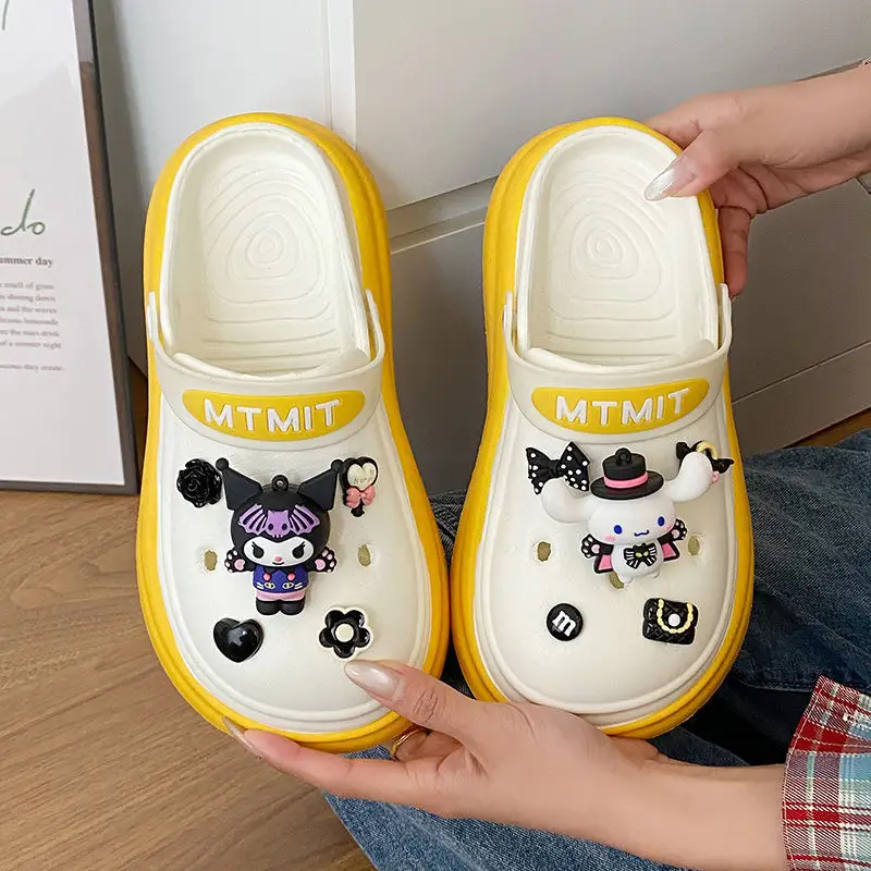 Women Cartoon Sandals Eva Clogs Summer Flats Bottom Cool Black — feature 46