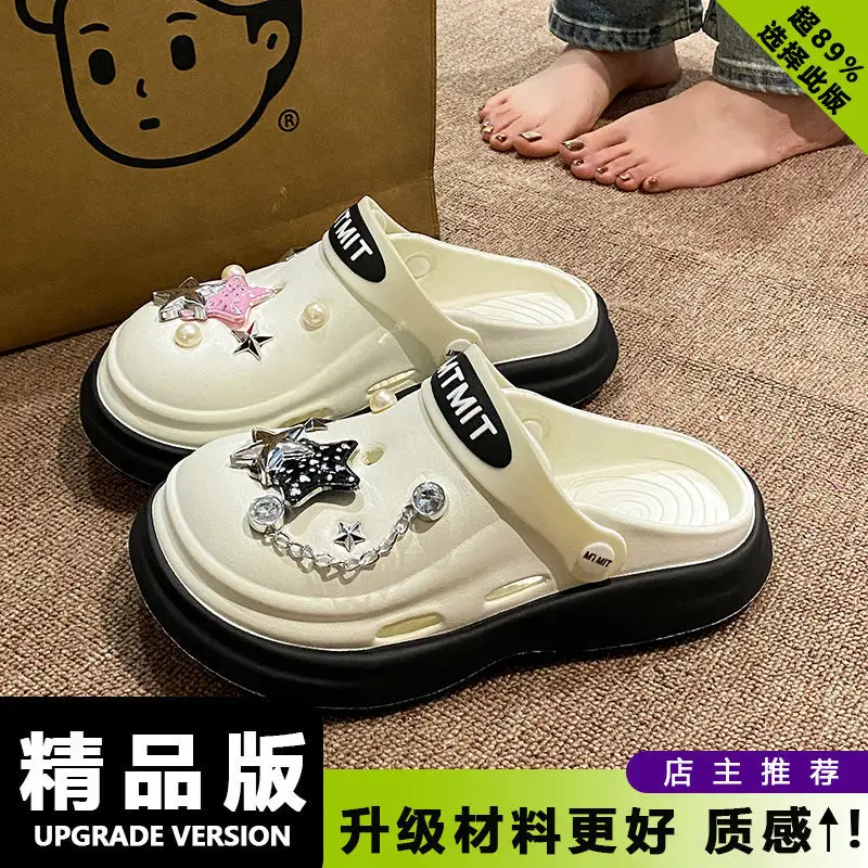 Women Cartoon Sandals Eva Clogs Summer Flats Bottom Cool Black - Image 13