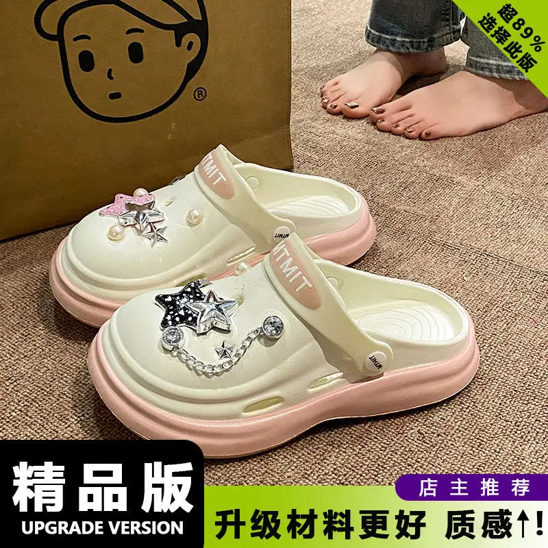 Women Cartoon Sandals Eva Clogs Summer Flats Bottom Cool Black - Image 14
