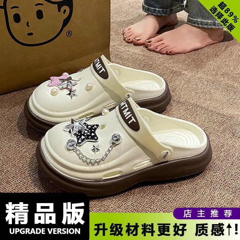 Women Cartoon Sandals Eva Clogs Summer Flats Bottom Cool Black - Image 15