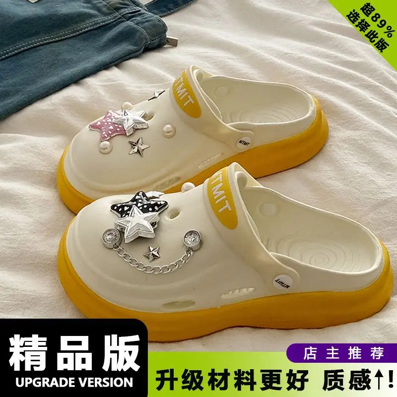 Women Cartoon Sandals Eva Clogs Summer Flats Bottom Cool Black - Image 16