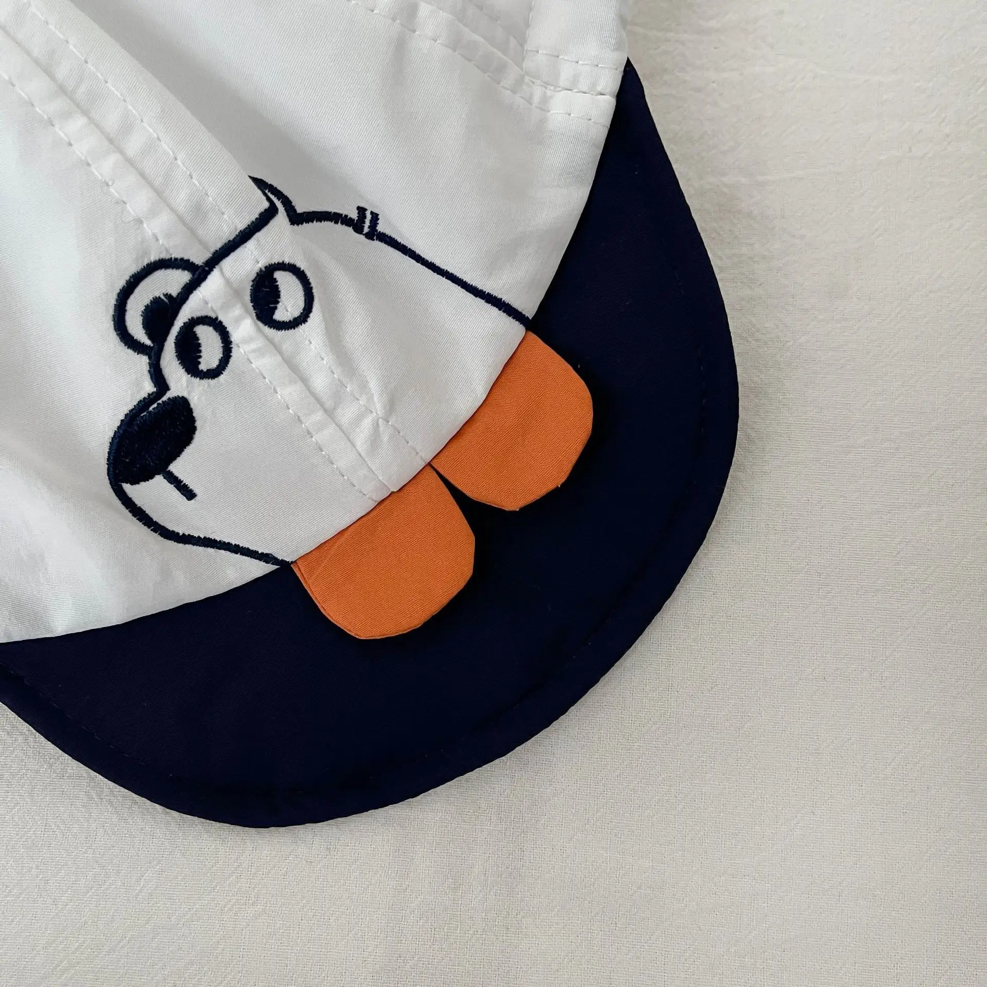 Baby Cap with Cute Dog Face Brown White — feature 10