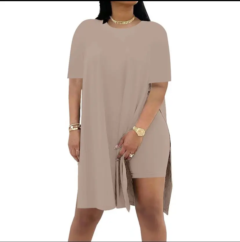 Pink Loose Two-Piece Summer Suit for Women - Image 3