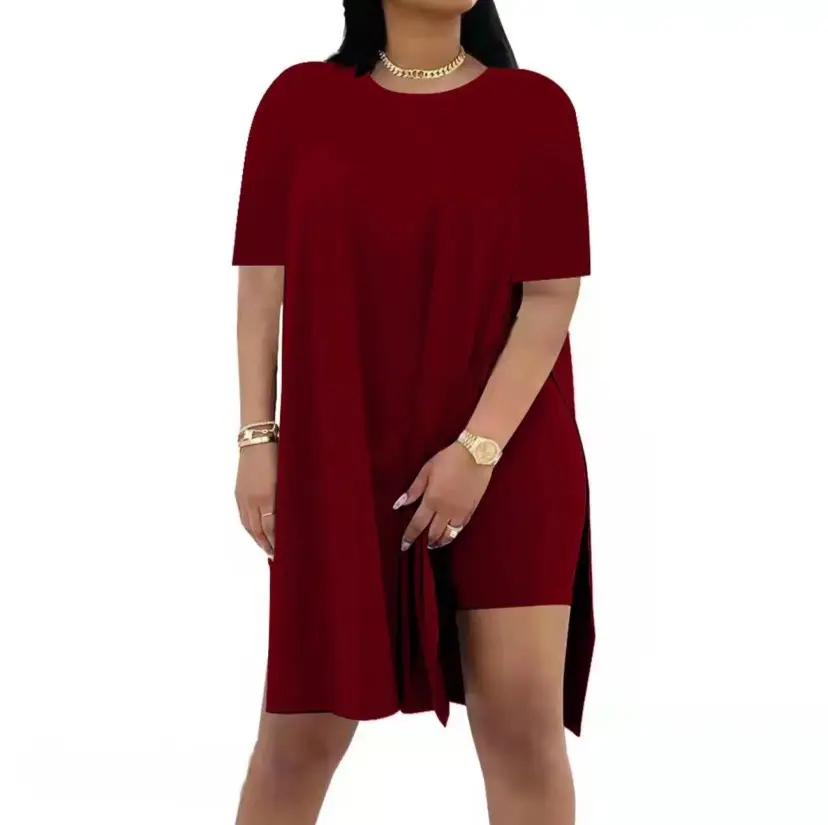 Pink Loose Two-Piece Summer Suit for Women - Image 7