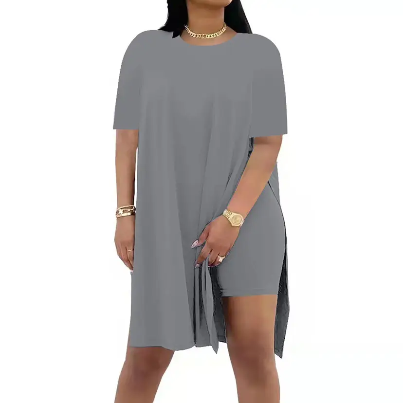 Pink Loose Two-Piece Summer Suit for Women - Image 9