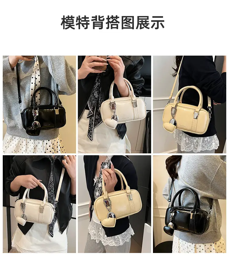 Korean Style Cream White Square Handbag 2025 Spring — feature 10
