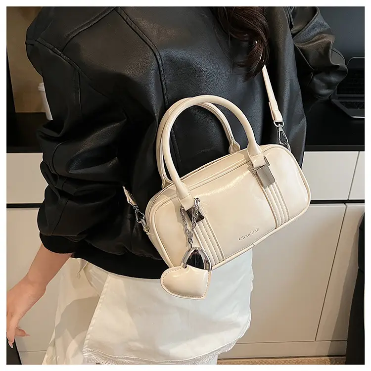 Korean Style Cream White Square Handbag 2025 Spring — feature 13
