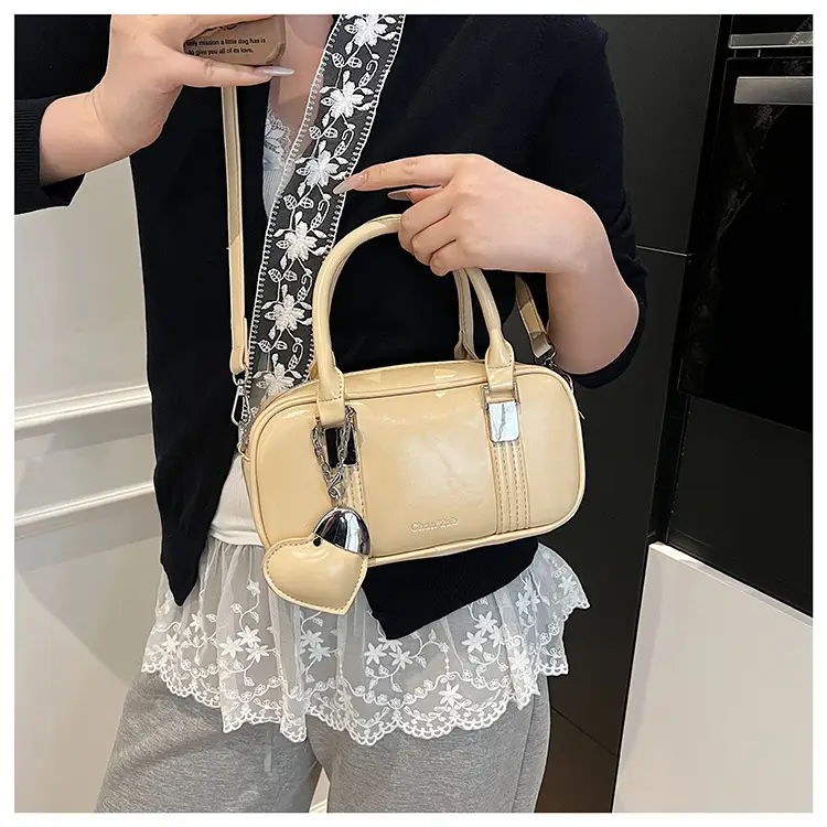Korean Style Cream White Square Handbag 2025 Spring — feature 16