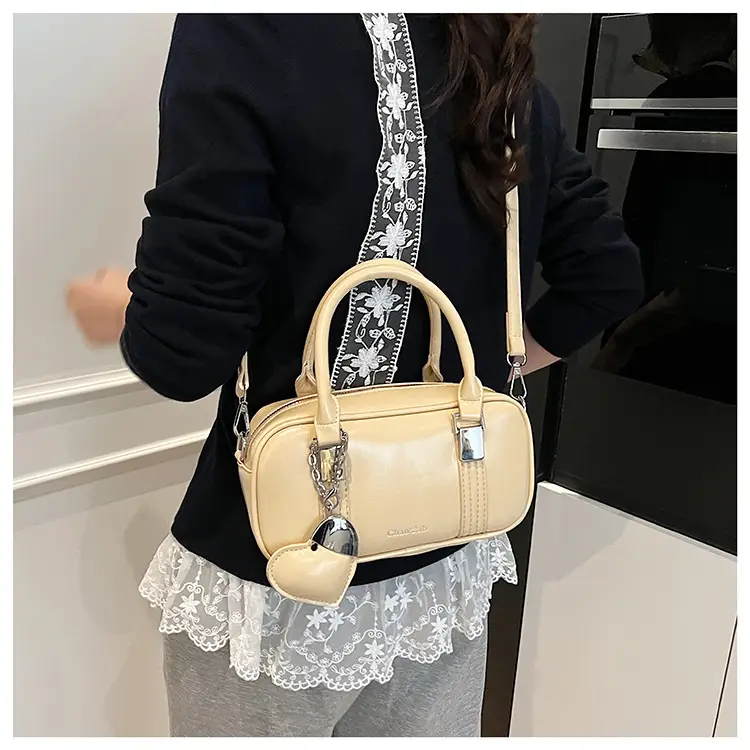 Korean Style Cream White Square Handbag 2025 Spring — feature 17