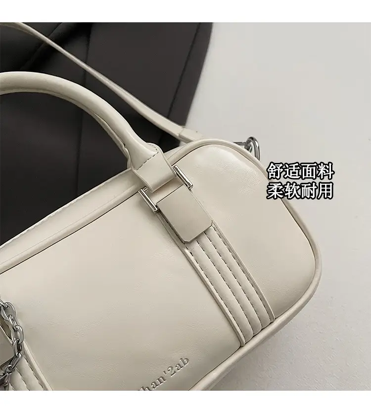 Korean Style Cream White Square Handbag 2025 Spring — feature 5