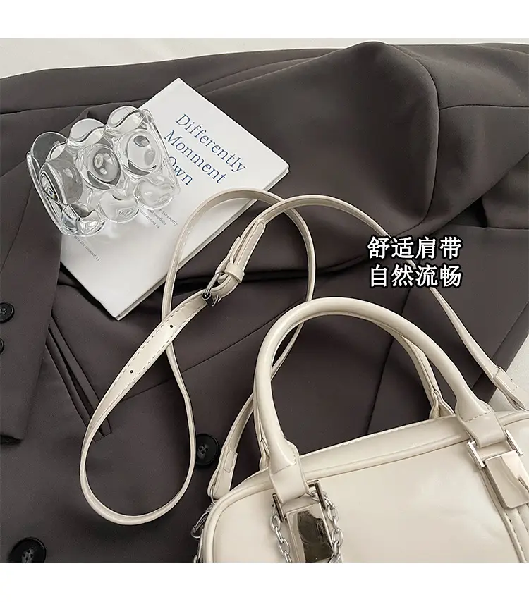 Korean Style Cream White Square Handbag 2025 Spring — feature 8