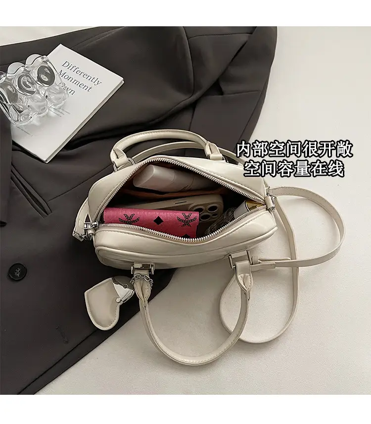 Korean Style Cream White Square Handbag 2025 Spring — feature 9