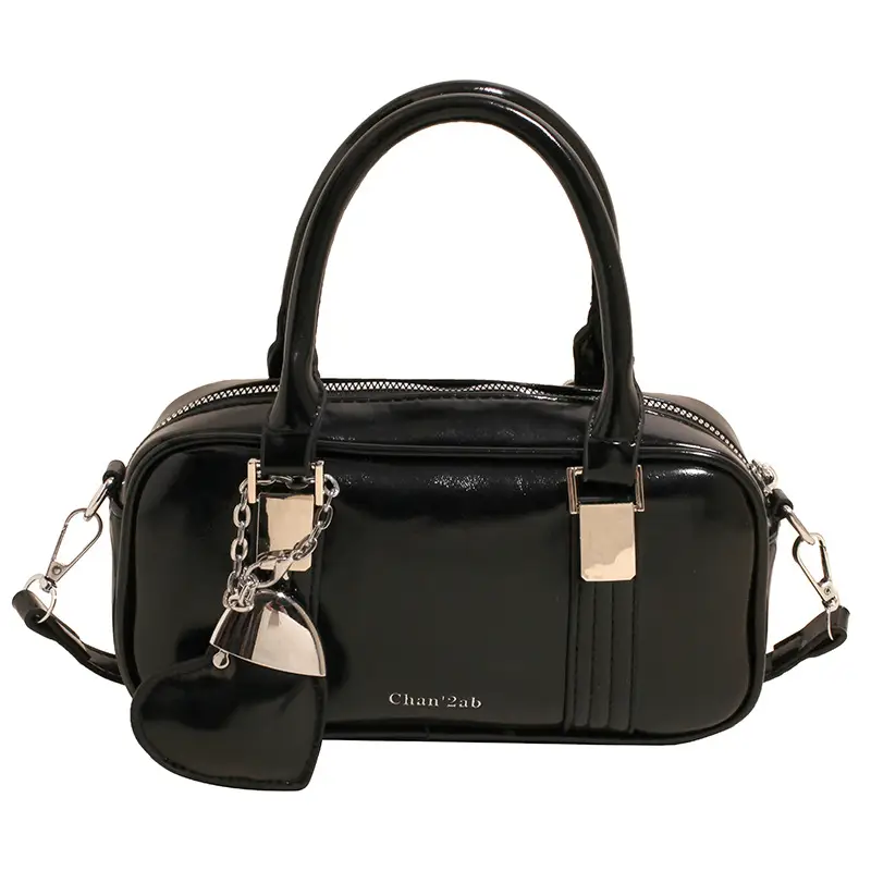 Korean Style Cream White Square Handbag 2025 Spring