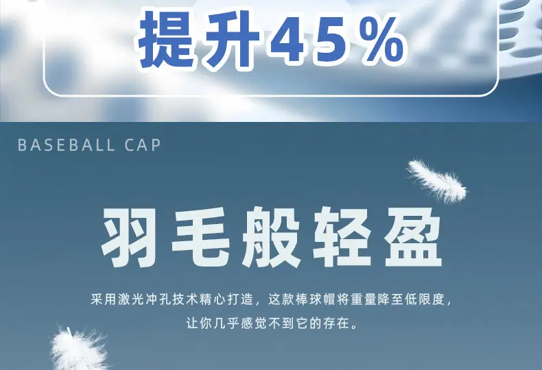 Men Breathable Sunshade Cap with Laser Hole — feature 12