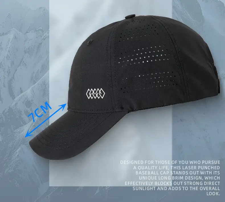Men Breathable Sunshade Cap with Laser Hole — feature 24