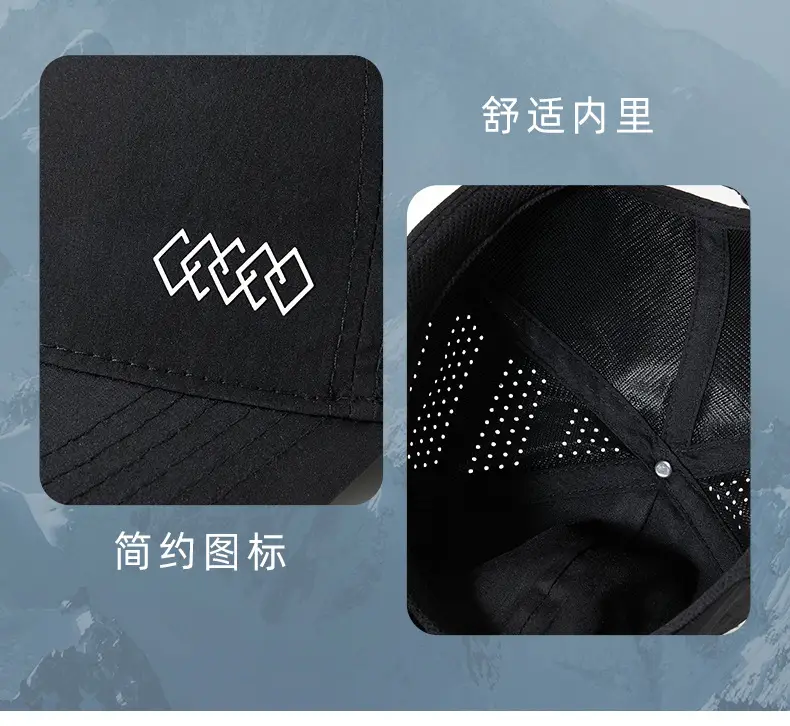 Men Breathable Sunshade Cap with Laser Hole — feature 27