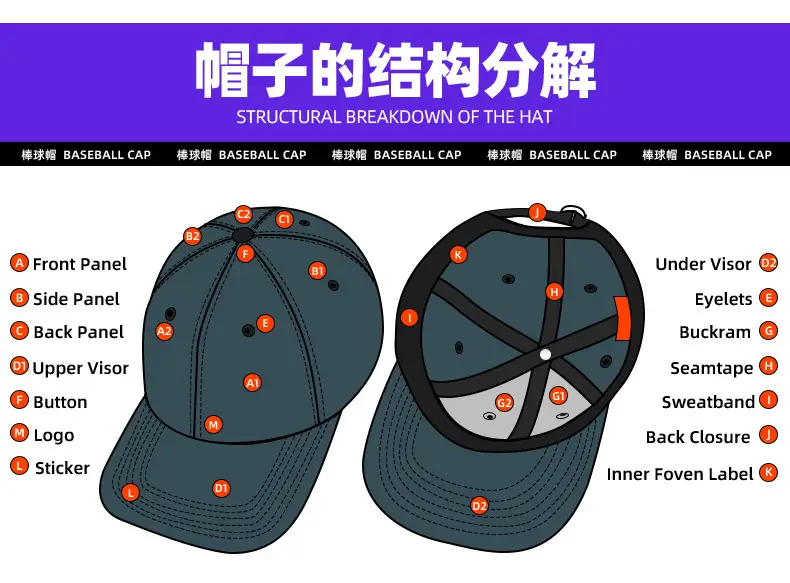 Cross-Dye Baseball Cap with Plain Design — feature 11