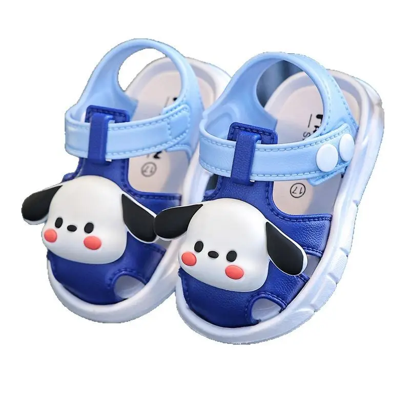 Blue Cartoon Baby Toe Cap Sandals for Kids 0-3Y